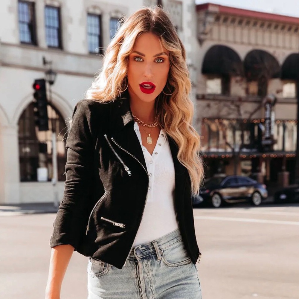 Vici Market Street Vegan Suede Moto Jacket